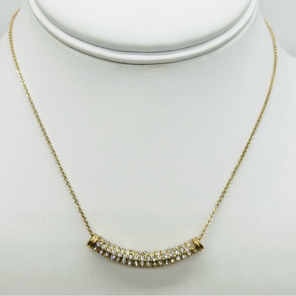 LOFT Pave Bar Gold Necklace - Picture 1 of 2